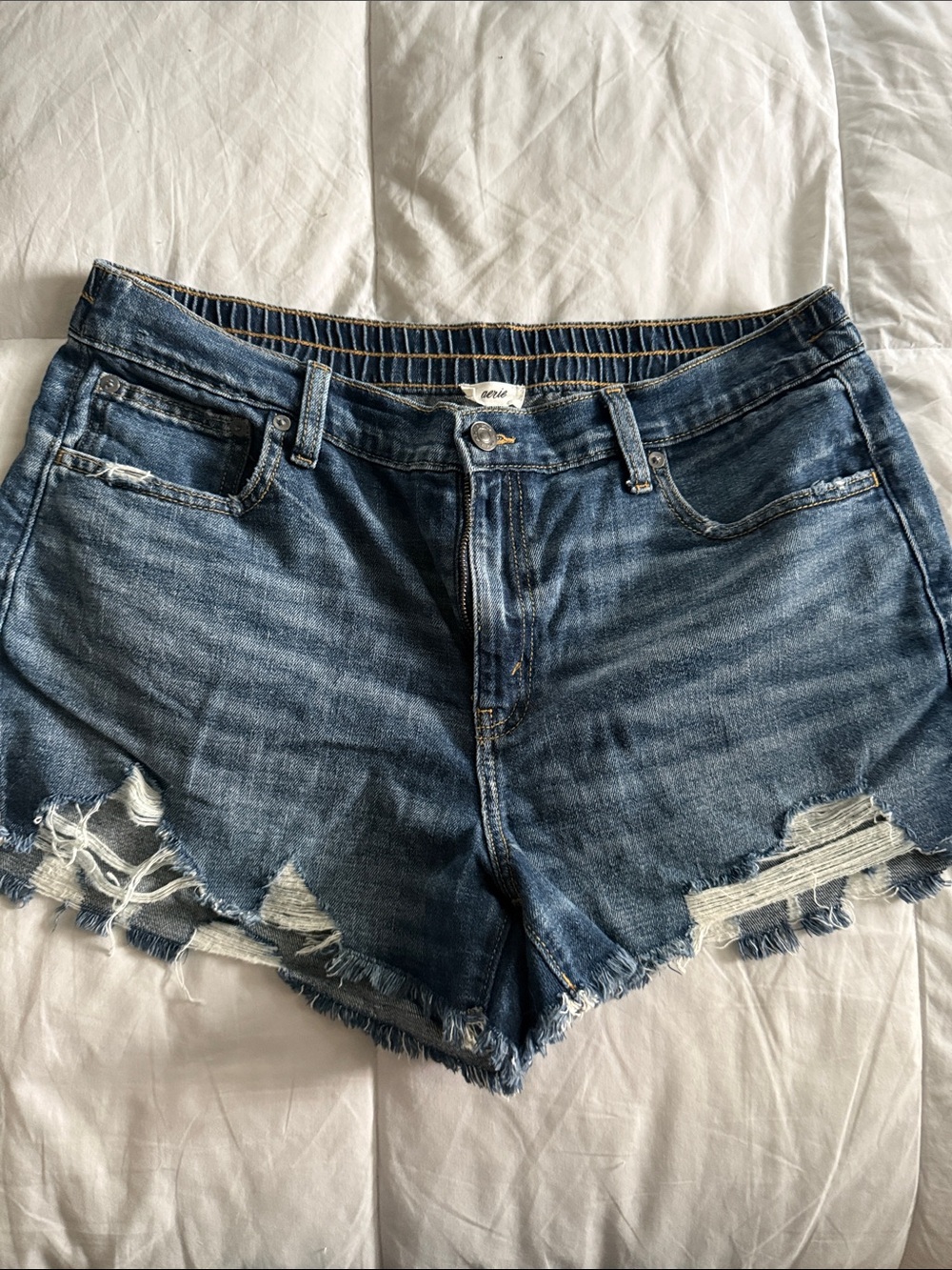 Aerie Denim Distressed Women's Shorts